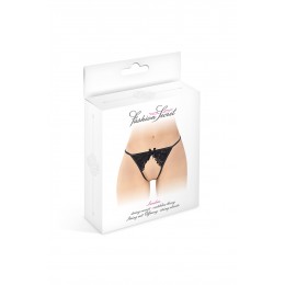 Fashion Secret 20279 String ficelle ouvert Sandra noir - Fashion Secret