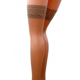 Passion bas et collants 20334 Bas couture ST022 beige 17 deniers - Passion