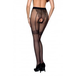 Passion bas et collants 20347 Collants ouverts TI016 20 deniers - noir