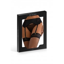 Paris Hollywood 20385 Porte-jarretelles en dentelle avec string noir