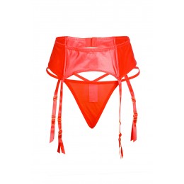 Paris Hollywood 20388 Porte-jarretelles wetlook avec string rouge