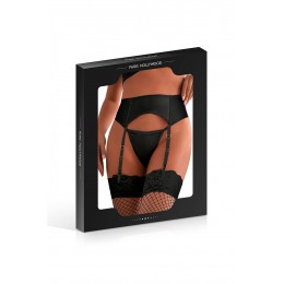 Paris Hollywood 20389 Porte-jarretelles wetlook avec string noir