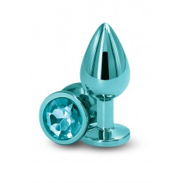 NS Novelties 20688 Plug bijou aluminium chromé vert M