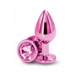 NS Novelties 20690 Plug bijou aluminium chromé rose M