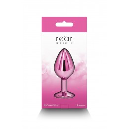 NS Novelties 20690 Plug bijou aluminium chromé rose M