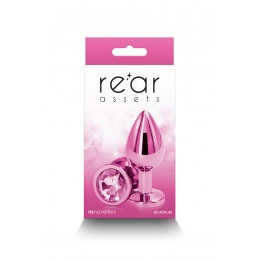 NS Novelties 20690 Plug bijou aluminium chromé rose M