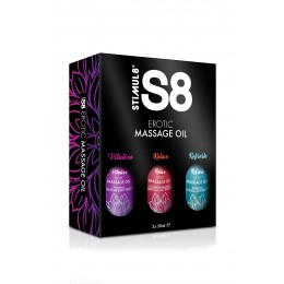 Stimul 8 20658 Coffret huiles de massage S8 3x50ml