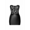 Noir Handmade Mini robe corset Solace F300 wetlook et dentelle