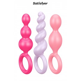Satisfyer Set de 3 plugs colorés Booty Call - Satisfyer