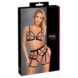Cotelli lingerie Set lingerie BDSM harnais noir - Cotelli Lingerie