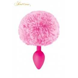 Sweet Caress Plug queue de lapin - rose