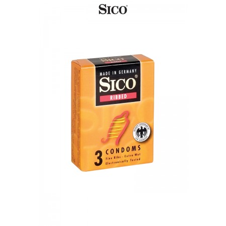 Sico 14348 3 préservatifs Sico RIBBED