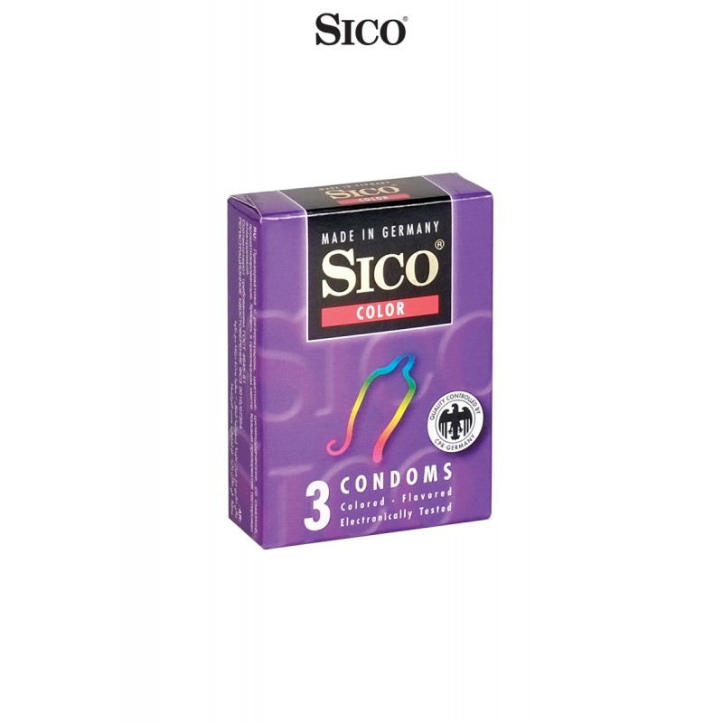 Sico 3 préservatifs Sico COLOUR