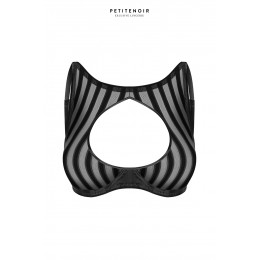 Petite Noir Soutien-gorge brassière tulle rayé