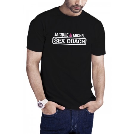 Jacquie & Michel T-shirt Sex Coach noir - Jacquie et Michel