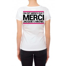 Jacquie & Michel 9279 Tee-shirt J&M blanc - spécial femme