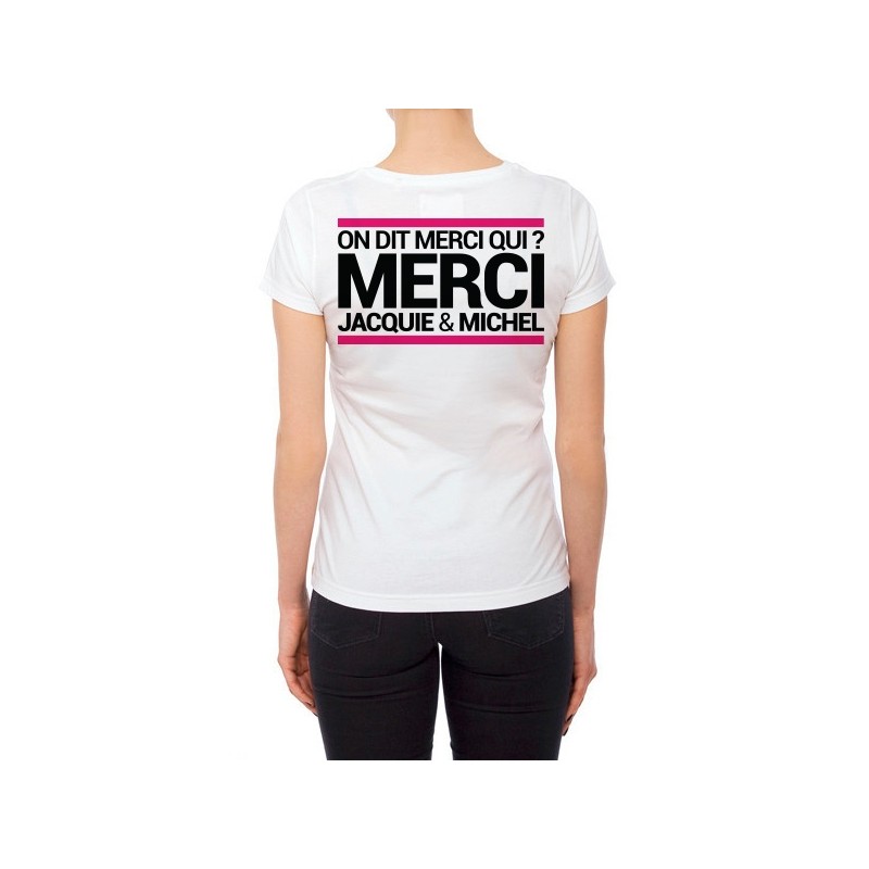 Jacquie & Michel Tee-shirt J&M blanc - spécial femme