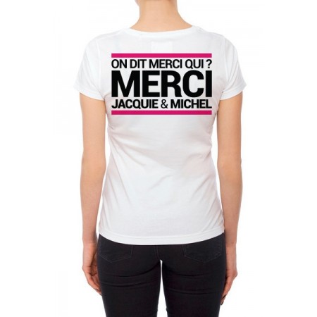 Jacquie & Michel Tee-shirt J&M blanc - spécial femme