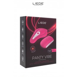 Liebe Stimulateur chauffant télécommandé Panty Vibe - cerise