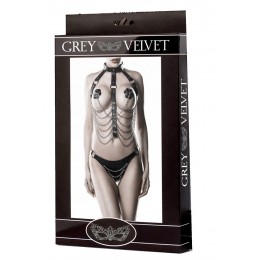 Grey Velvet Harnais faux cuir et chaines 3 pièces - Grey Velvet