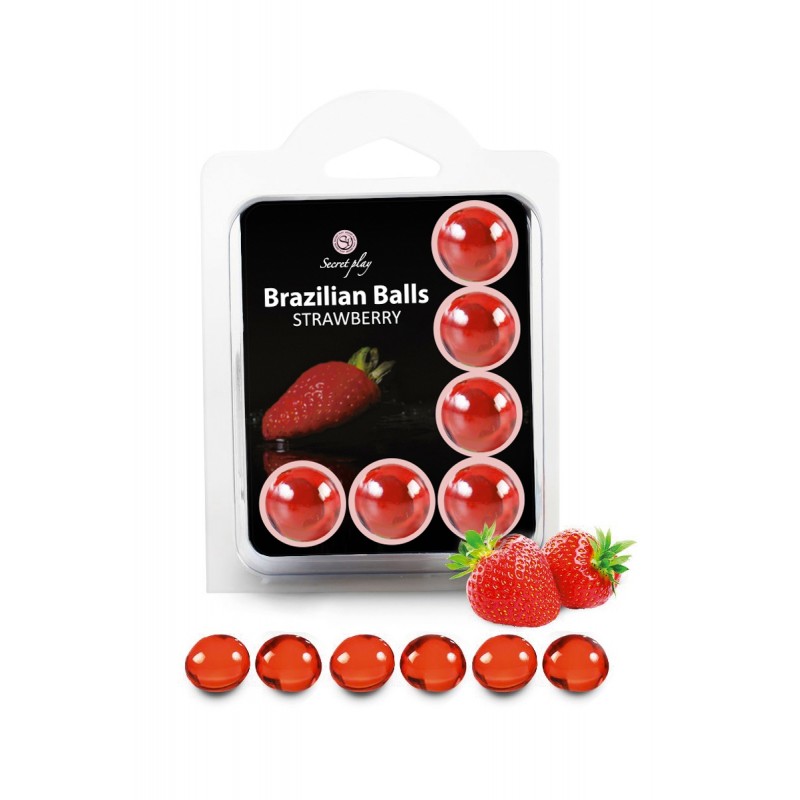 Secret Play 6 Brazilian Balls - fraise