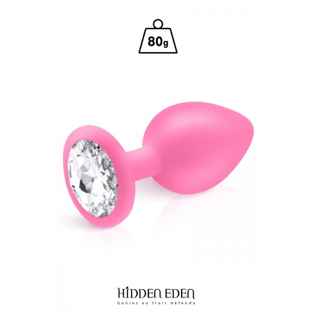 Hidden Eden 17139 Plug bijou silicone rose L - Hidden Eden