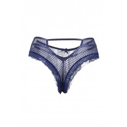 Paris Hollywood 17224 Tanga bleu dentelle - Paris Hollywood