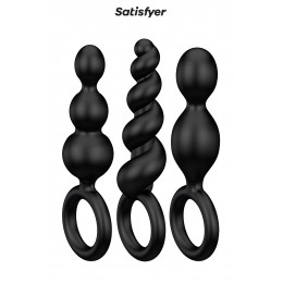 Satisfyer 17355 Set de 3 plugs noirs Booty Call - Satisfyer