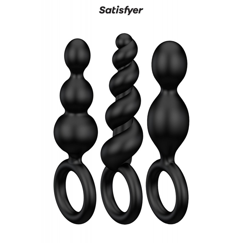 Satisfyer 17355 Set de 3 plugs noirs Booty Call - Satisfyer