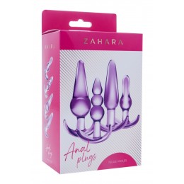 Zahara 17451 Kit 4 plug anal lilas - Zahara