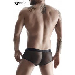 Regnes 17537 Boxer noir wetlook et mesh - Regnes