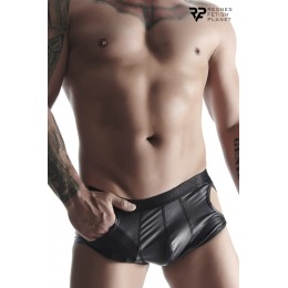 Regnes 17546 Shorty ouvert noir wetlook - Regnes