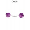 Ouch! Menottes Premium en cuir violet - Ouch