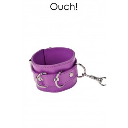 Ouch! 17585 Menottes Premium en cuir violet - Ouch