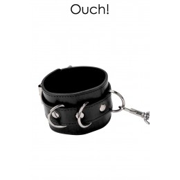 Ouch! 17586 Menottes Premium en cuir noir - Ouch