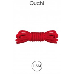 Ouch! Mini corde de bondage 1,5m rouge - Ouch