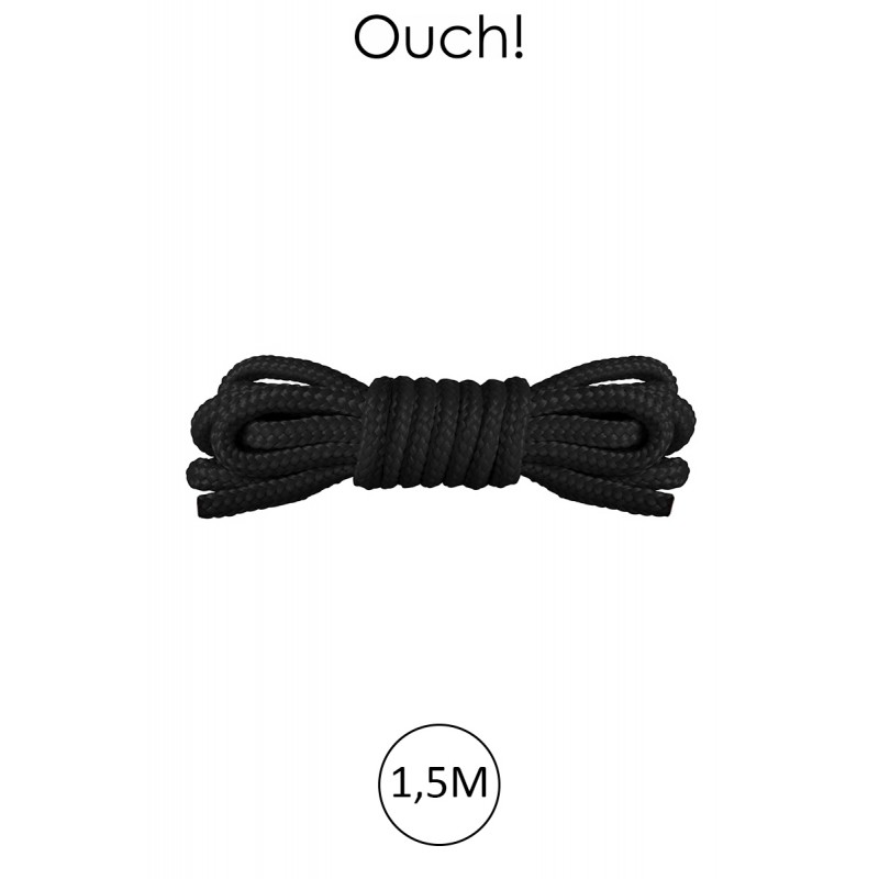 Ouch! Mini corde de bondage 1,5m noire - Ouch