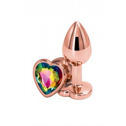 NS Novelties 17644 Plug anal aluminium coeur Rose Gold S - Rear Assets