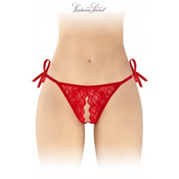 Fashion Secret String rouge ouvert à nouer Stella - Fashion Secret