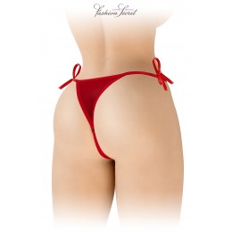 Fashion Secret String rouge ouvert à nouer Stella - Fashion Secret