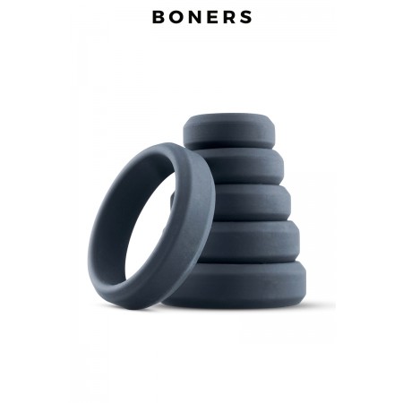 Boners Set de 6 anneaux de pénis larges - Boners