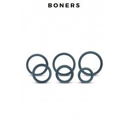 Boners 17875 Set de 6 anneaux de pénis larges - Boners