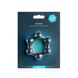 Boners 17893 Cockring Hexagonal avec billes en acier - Boners