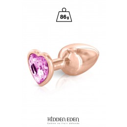 Hidden Eden 17902 Plug bijou coeur aluminium rose gold M - Hidden Eden