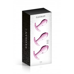 Glossy Toys 18041 Set 3 plugs anal en verre Glossy Toys n° 17 Pink