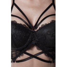 Grey Velvet 18058 Ensemble lingerie dentelle harnais 3 pièces - Grey Velvet