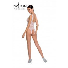 Passion bodystockings Body résille ouvert BS086 - Blanc