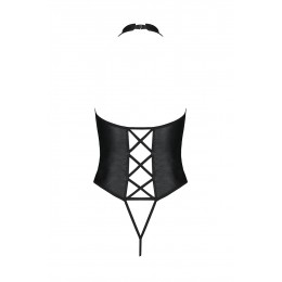 Passion lingerie Body ouvert faux cuir Nancy - Passion