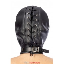 Fetish Tentation 18616 Cagoule BDSM simili cuir avec baillon amovible - Fetish Tentation