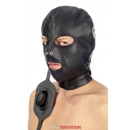 Fetish Tentation 18616 Cagoule BDSM simili cuir avec baillon amovible - Fetish Tentation